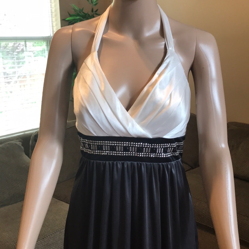 Black and White sequined cocktail dress